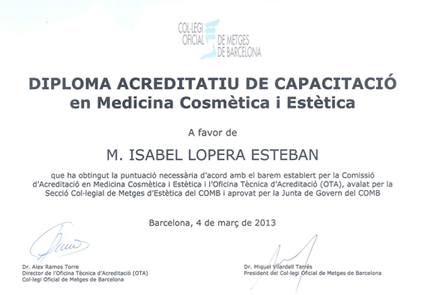 DIPLOMA DE MEDICINA COSMETICA