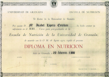 DIPLOMA DE NUTRICION